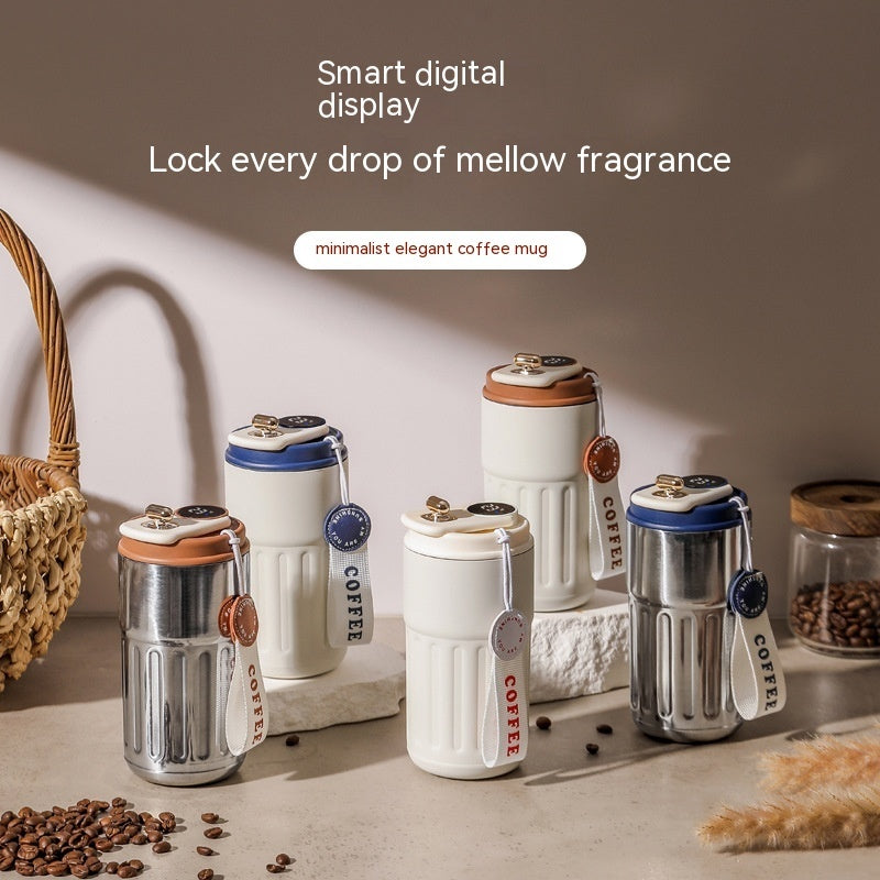 Smart Digital Thermal Bottle – Stainless Steel Insulated Mug with LED Temperature Display (450ml)