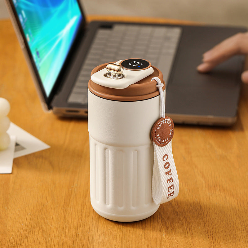 Smart Digital Thermal Bottle – Stainless Steel Insulated Mug with LED Temperature Display (450ml)