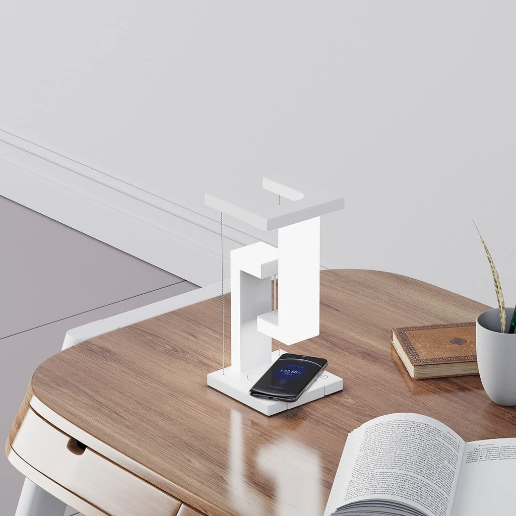 Wireless Charging Balance Lamp – Floating Suspension Smart Table Lamp for Home & Bedroom