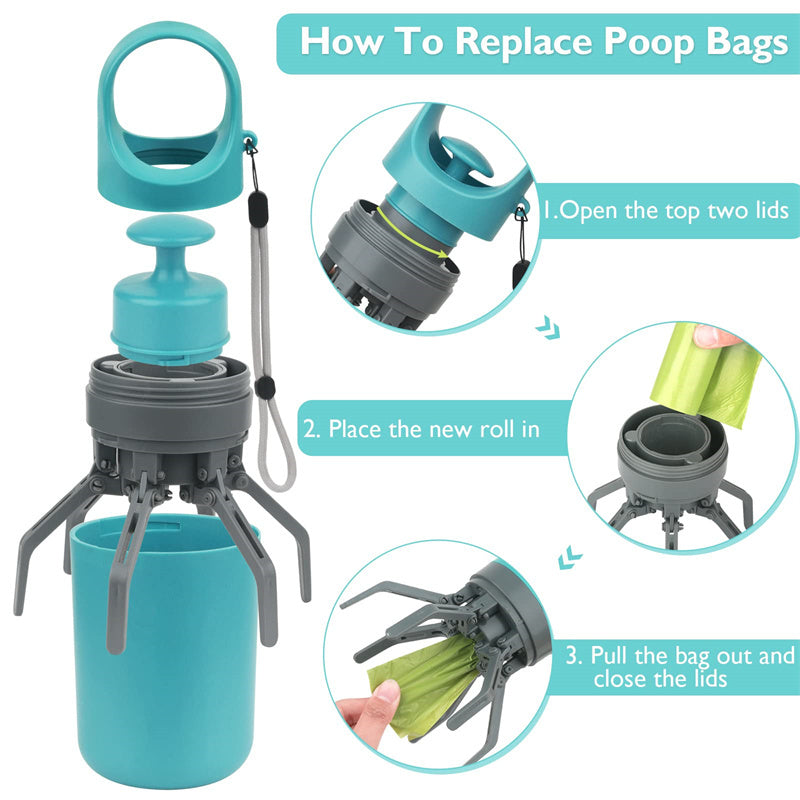 Portable Lightweight Dog Pooper Scooper with Bag Dispenser